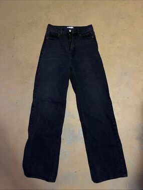 H&M High-waisted Black Denim Jeans